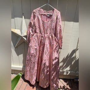 Vintage Oscar de la Renta lame brocade ball gown